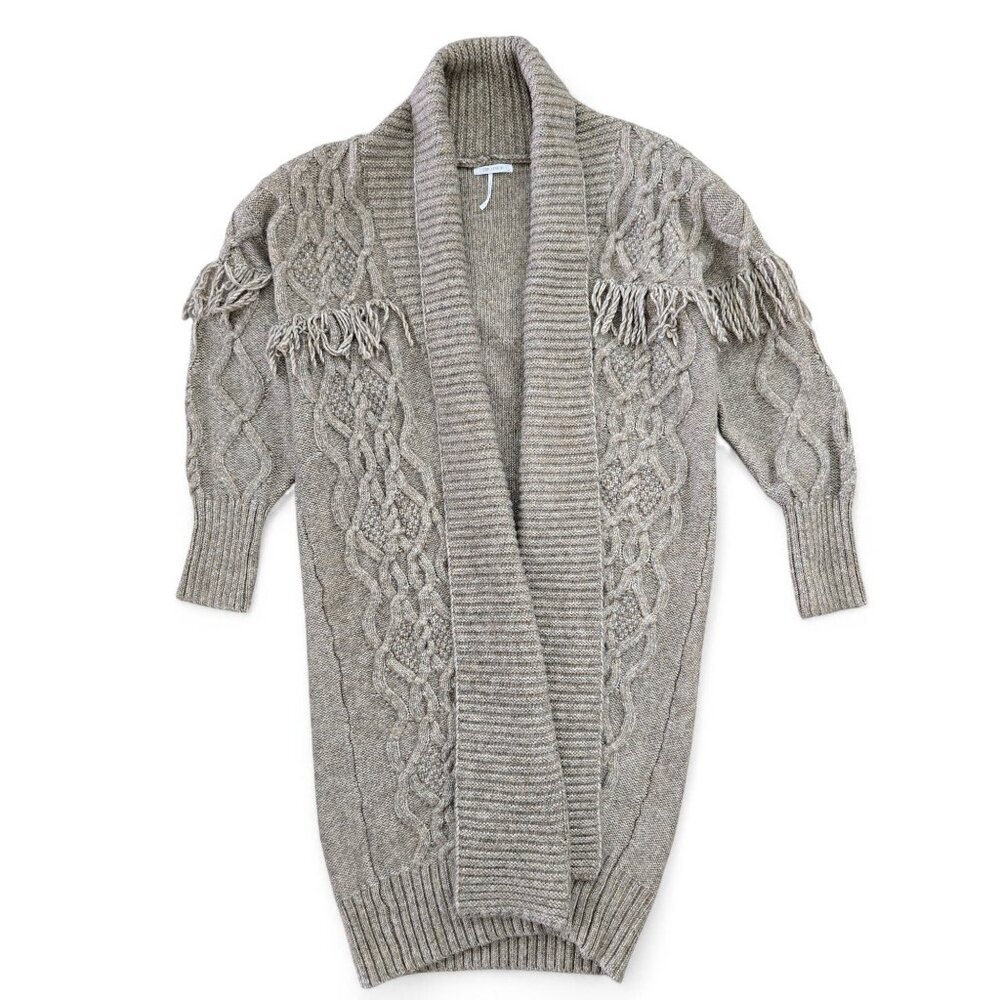 Stitchdrop Chunky Cable Knit Cardigan Women's Open Front Southwestern‎ Fray M